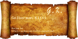 Gelberman Kitti névjegykártya